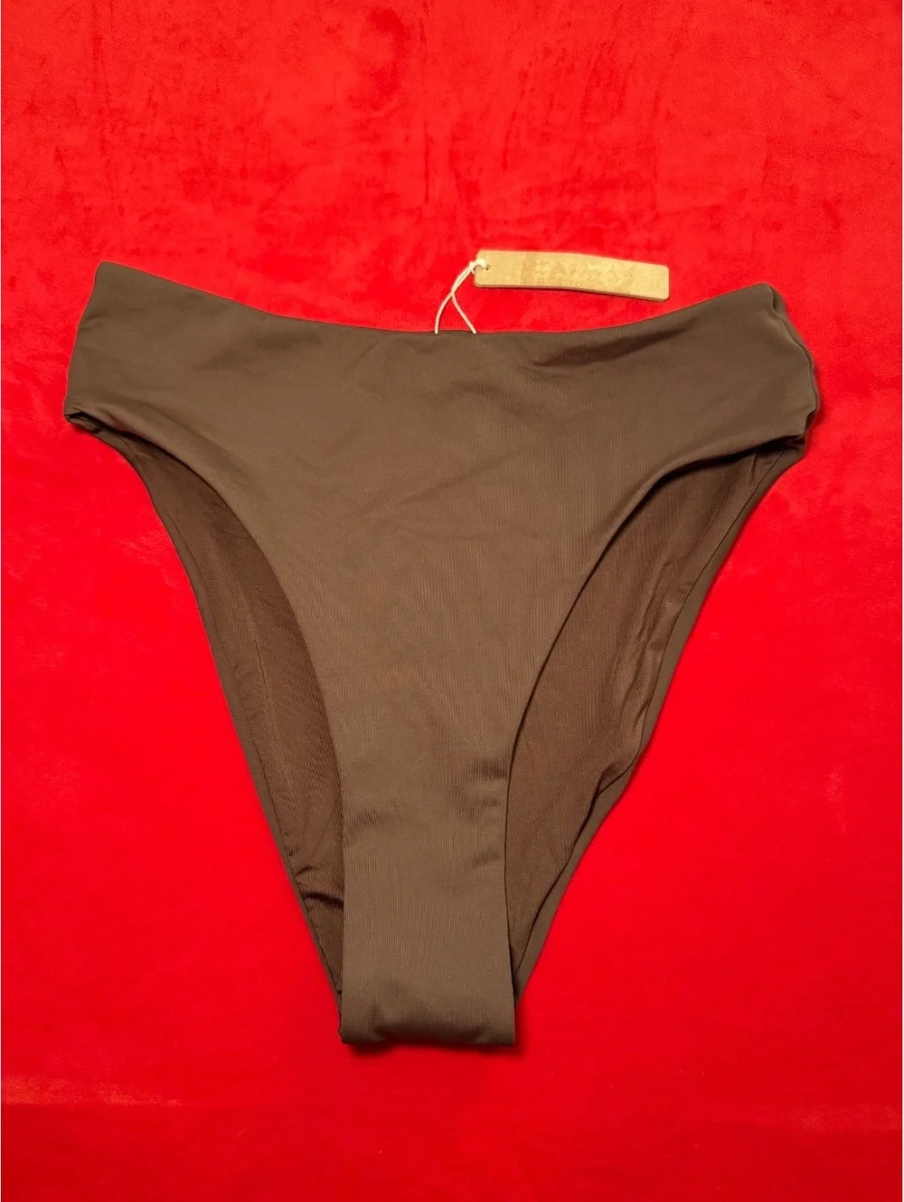 Skims Recycled Swim Mid Waist Bottom Color Cocoa Size Small